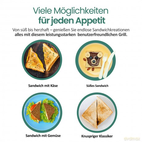 Emerio Sandwichtoaster 2 Scheibentoaster