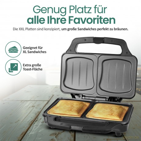 Emerio Sandwichtoaster 2 Scheibentoaster