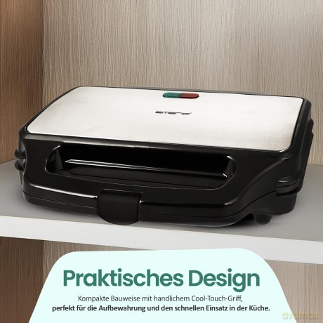 Emerio Sandwichtoaster 2 Scheibentoaster
