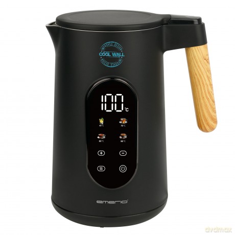 Emerio Wasserkocher 1,7 l Holzgriff, sch