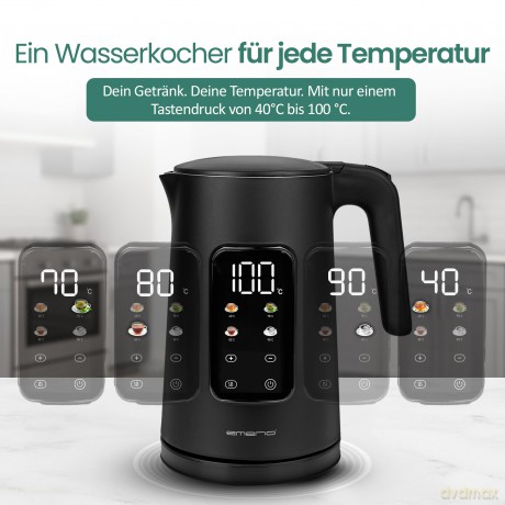Emerio Wasserkocher 1,7 l schnurlos Desi
