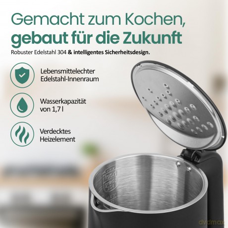 Emerio Wasserkocher 1,7 l schnurlos Desi