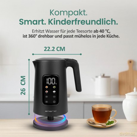 Emerio Wasserkocher 1,7 l schnurlos Desi