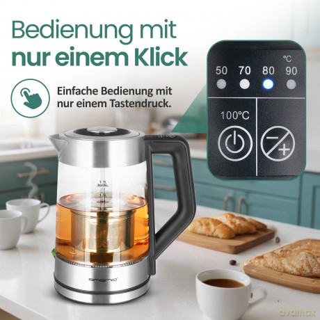 Emerio Wasserkocher 1,7 l, 5 Heizleistun