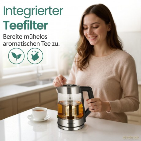 Emerio Wasserkocher 1,7 l, 5 Heizleistun