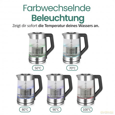 Emerio Wasserkocher 1,7 l, 5 Heizleistun