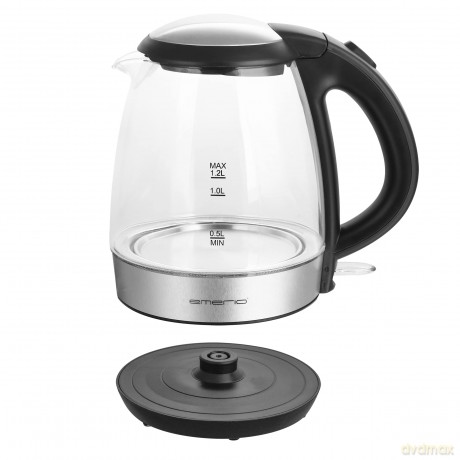 Emerio Wasserkocher, 1.2L, Glas, BPA-fre