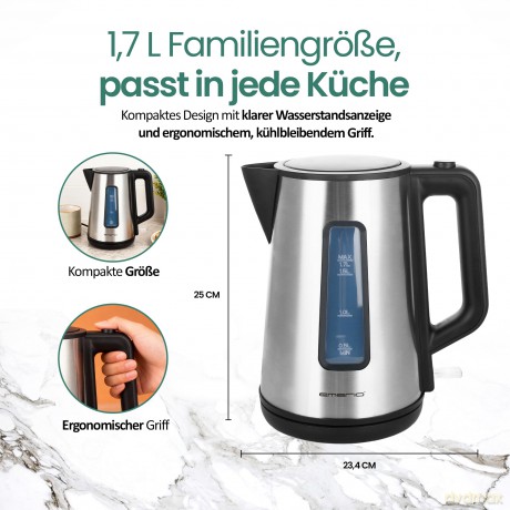 Emerio Wasserkocher, 1.7L Cool Wall auto