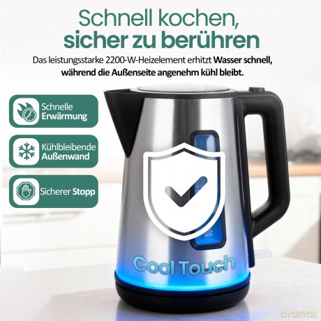 Emerio Wasserkocher, 1.7L Cool Wall auto