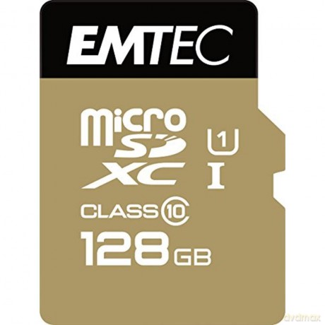 EMTEC MicroSD Card 128GB SDXC CL.10 Gold