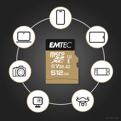 EMTEC MicroSD Card 128GB SDXC CL10 Speed
