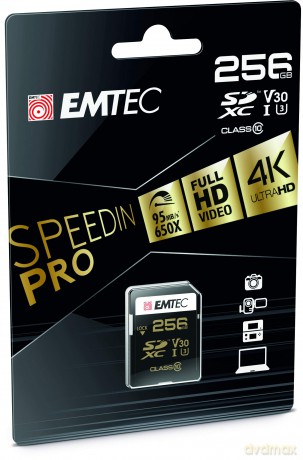 Emtec SD 256GB UHS-I U3 V30 SpeedIN Pro