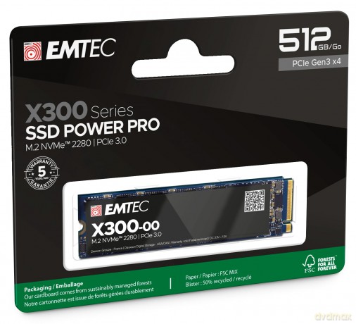 Emtec Ssd 512gb M.2 Pcie X300 Nvme M2 22