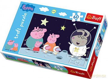 TREFL 60 Podróż Na Księżyc Świnka Peppa [PUZZLE]