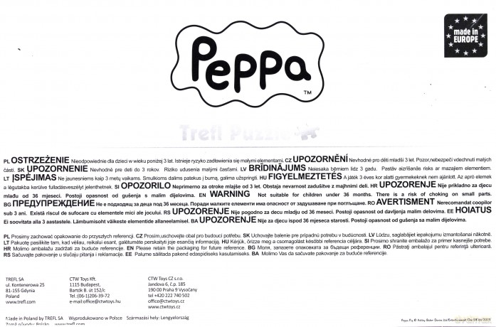 TREFL 60 Podróż Na Księżyc Świnka Peppa [PUZZLE]