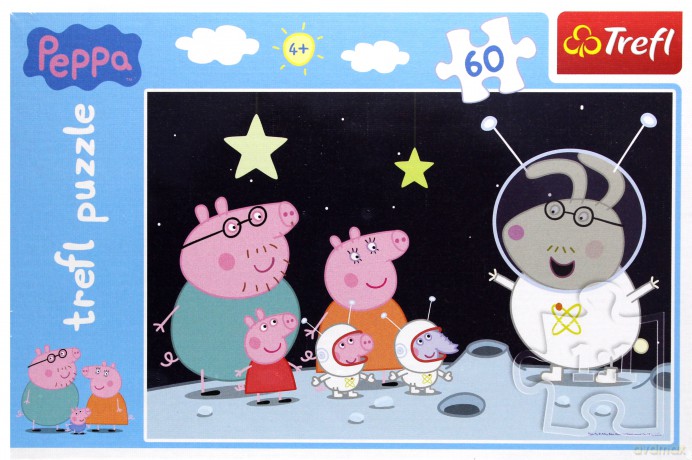 TREFL 60 Podróż Na Księżyc Świnka Peppa [PUZZLE]