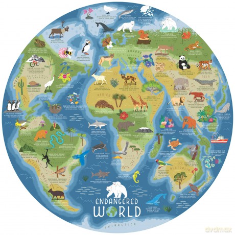 Endangered World 1000 Piece Jigsaw Puzzle [KSIĄŻKA]