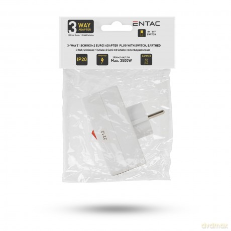 Entac Steckdosenadapter 2x Euro 1x Schu10ZubehśrSONSTIGES54018705075.99125.03.20260789461 59990979