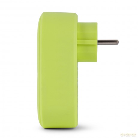 Entac Steckdosenadapter 2x USB-A lime