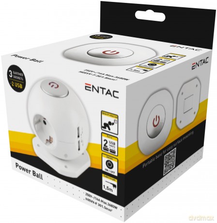 Entac Steckdosenball 3fach mit USB 1,5m10ZubehśrSONSTIGES540187319034.99126.03.20260789461 4016032