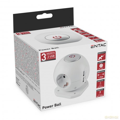 Entac Steckdosenball 3fach mit USB 1,5m10ZubehśrSONSTIGES540187319034.99126.03.20260789461 4016032