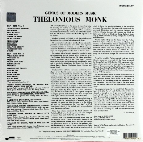Thelonious Monk: Genius Of Modern Music Vol. 2 [Winyl]