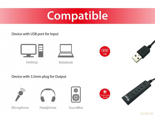 Equip Audiokabeladapter USB-A->1X Klinke