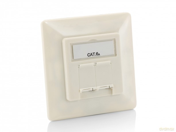 Equip Aufputz Frontplatte Cat6A 2x RJ45