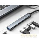 Equip Dock USB-C->1xUSB-C,1xUSB3.0,2xUSB