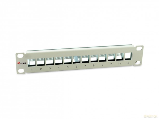 Equip Patchpanel 12x Cat6A 10" FTP 1HE K