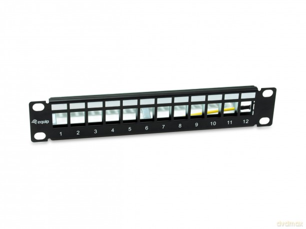 Equip Patchpanel 12x Cat6A 10" FTP 1HE K