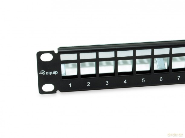 Equip Patchpanel 12x Cat6A 10" FTP 1HE K