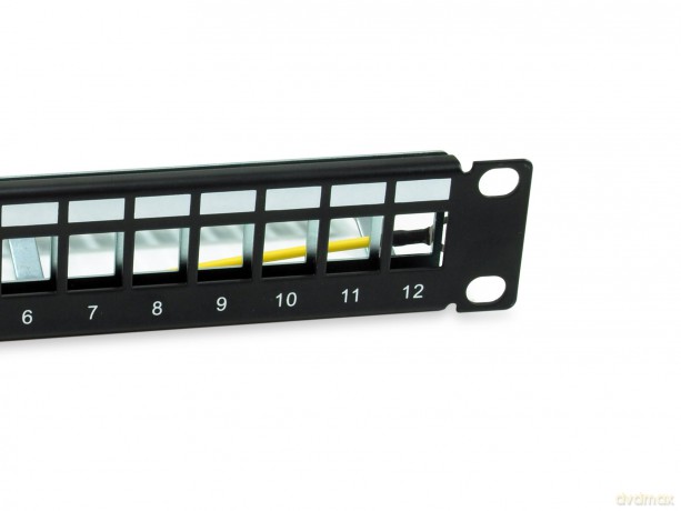 Equip Patchpanel 12x Cat6A 10" FTP 1HE K