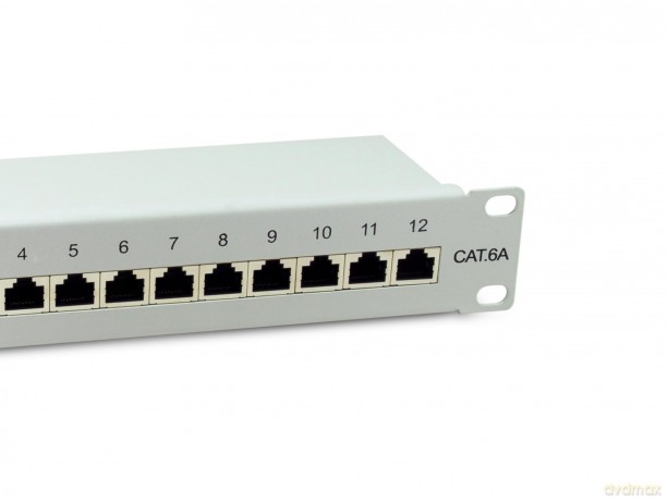 Equip Patchpanel 12x RJ45 Cat6A 10" FTP