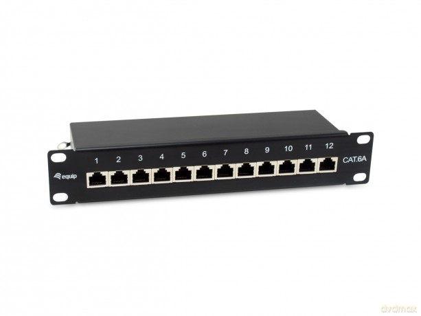 Equip Patchpanel 12x RJ45 Cat6A 10" FTP