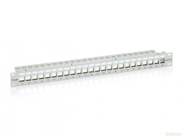 Equip Patchpanel 24x Cat6 19" FTP 1HE K