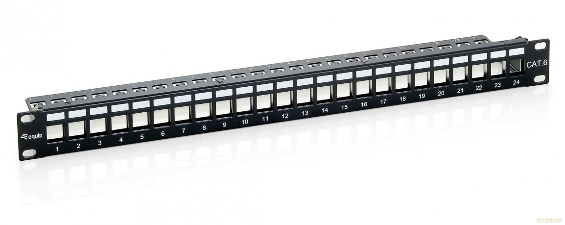 Equip Patchpanel 24x Cat6 19" FTP 1HE Ke