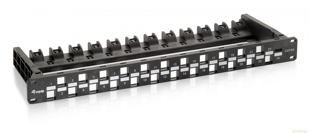 Equip Patchpanel 24x Cat6A 19" UTP 1HE K