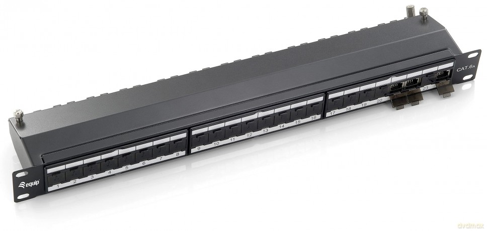 Equip Patchpanel 24x RJ45 Cat6A 19" FTP