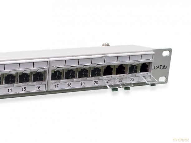 Equip Patchpanel 24x RJ45 Cat6A 19" FTP