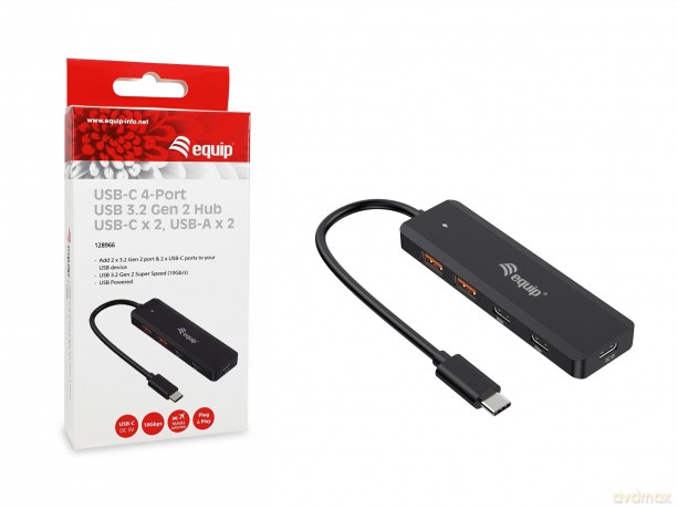 Equip USB-Hub 4-Port 3.2C->2xUSB-C 2xUSB
