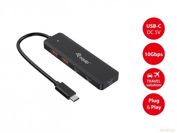 Equip USB-Hub 4-Port 3.2C->2xUSB-C 2xUSB