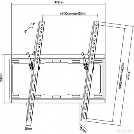 Equip Wandhalterung 32"-55"/1TFT 35kg 1G