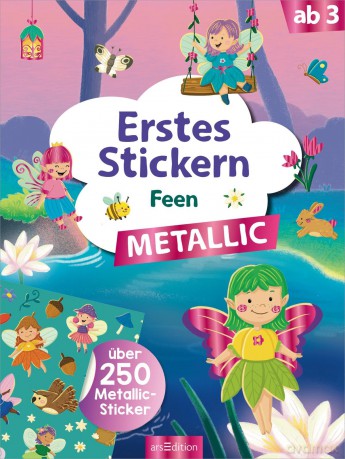 Erstes Stickern Metallic Feen