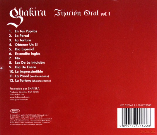 Shakira: Fijacion Oral [CD]