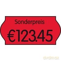 Etiket.rot Perm.26x12mm 18 Rol