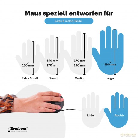 Evoluent Maus VerticalMouse D Rechts lar