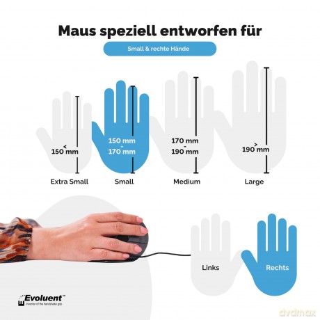 Evoluent Maus VerticalMouse D Rechts sma