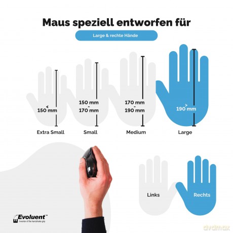 Evoluent VMDLW Maus Rechtshnder D Large