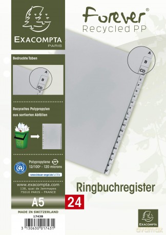 Exacompta: Exacompta Ordnerregister Halbformat A-Z